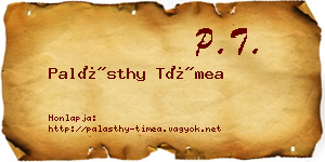 Palásthy Tímea névjegykártya
